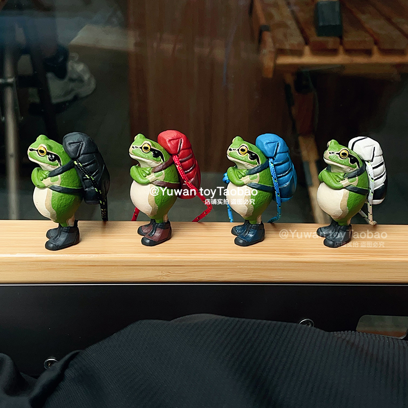 正版扭蛋旅行青蛙挂件创意车饰品