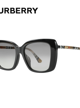 BURBERRY博柏利太阳镜女时尚方框显瘦高级感防紫外线墨镜0BE4456F