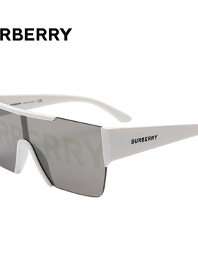 BURBERRY博柏利墨镜小鬼同款一片式男女护目镜印花太阳眼镜潮4291