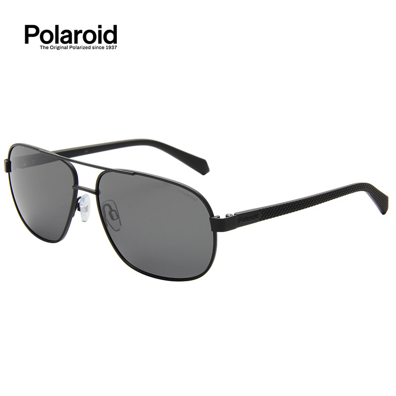 宝丽来偏光墨镜男金属飞行员太阳镜潮流双梁开车防晒蛤蟆镜2059S