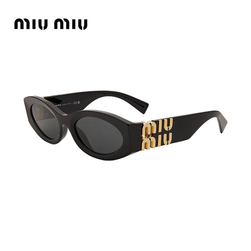MIUMIU缪缪女夏遮阳猫眼窄框墨镜