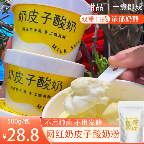 网红爆款奶皮子酸奶老北京同款奶皮子布丁酸奶粉商用火锅店摆摊