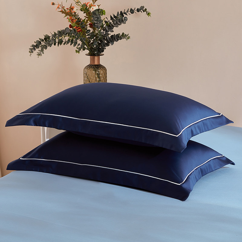 枕头套长绒棉中国纯色枕套枕巾