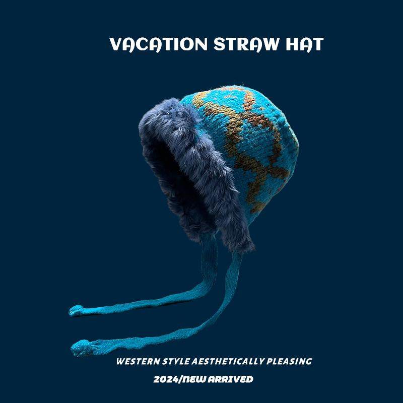 川西旅游针织护耳兔毛帽女秋冬季2024大头围保暖显脸小毛线渔夫帽,服饰配件/皮带/帽子/围巾,帽子,淘宝优惠券,粉丝福利购,淘宝优惠卷