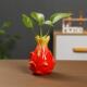 火龙果可爱陶瓷水培绿植铜钱草绿萝仿真花花瓶客厅办公室桌面花器
