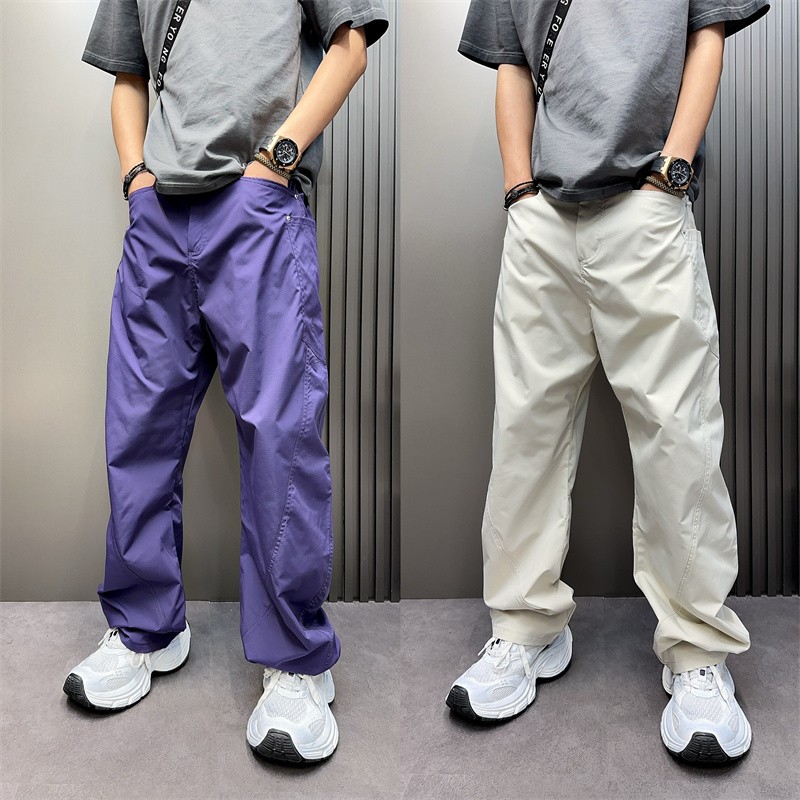新款男士直筒休闲工装裤