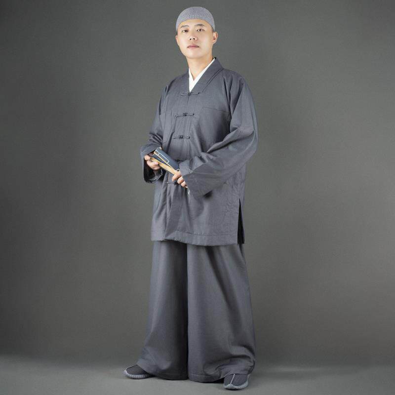 新款僧服冬季僧袍僧人长褂加绒大褂和尚服装男棉袄僧衣短褂套装小