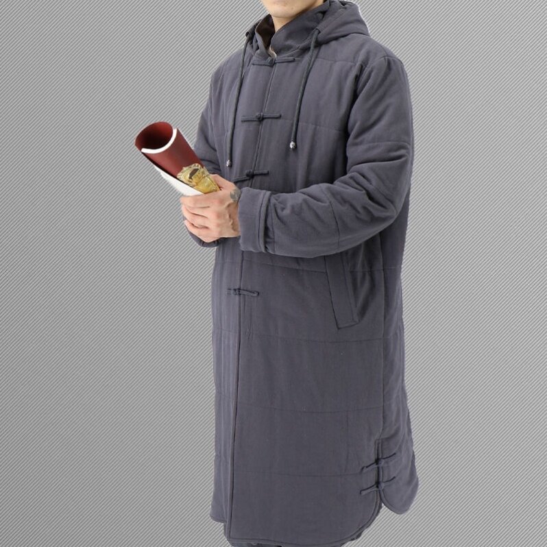 特价僧服冬季加厚保暖棉大衣男女出家僧人亚麻棉袄和尚长褂长袍僧