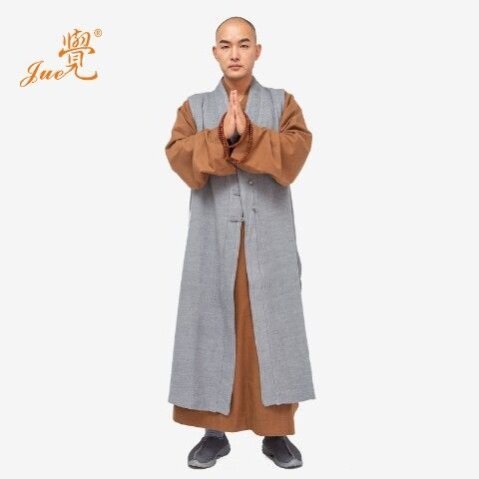 特价觉牌僧服秋冬季双面羊毛呢长伽蓝褂加厚保暖马甲无袖出家人比