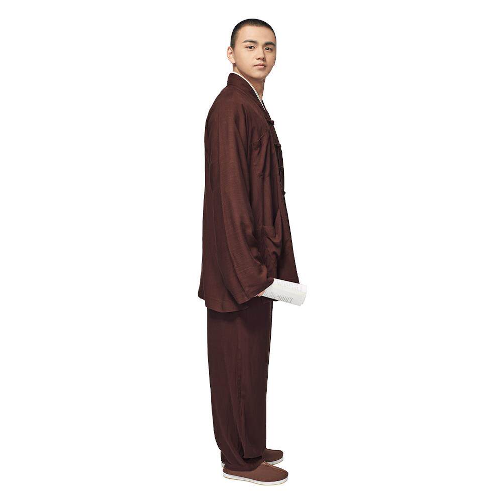 新款尚远僧服冰丝短褂夏季僧人小褂超薄垂僧服僧衣短褂套装和尚服