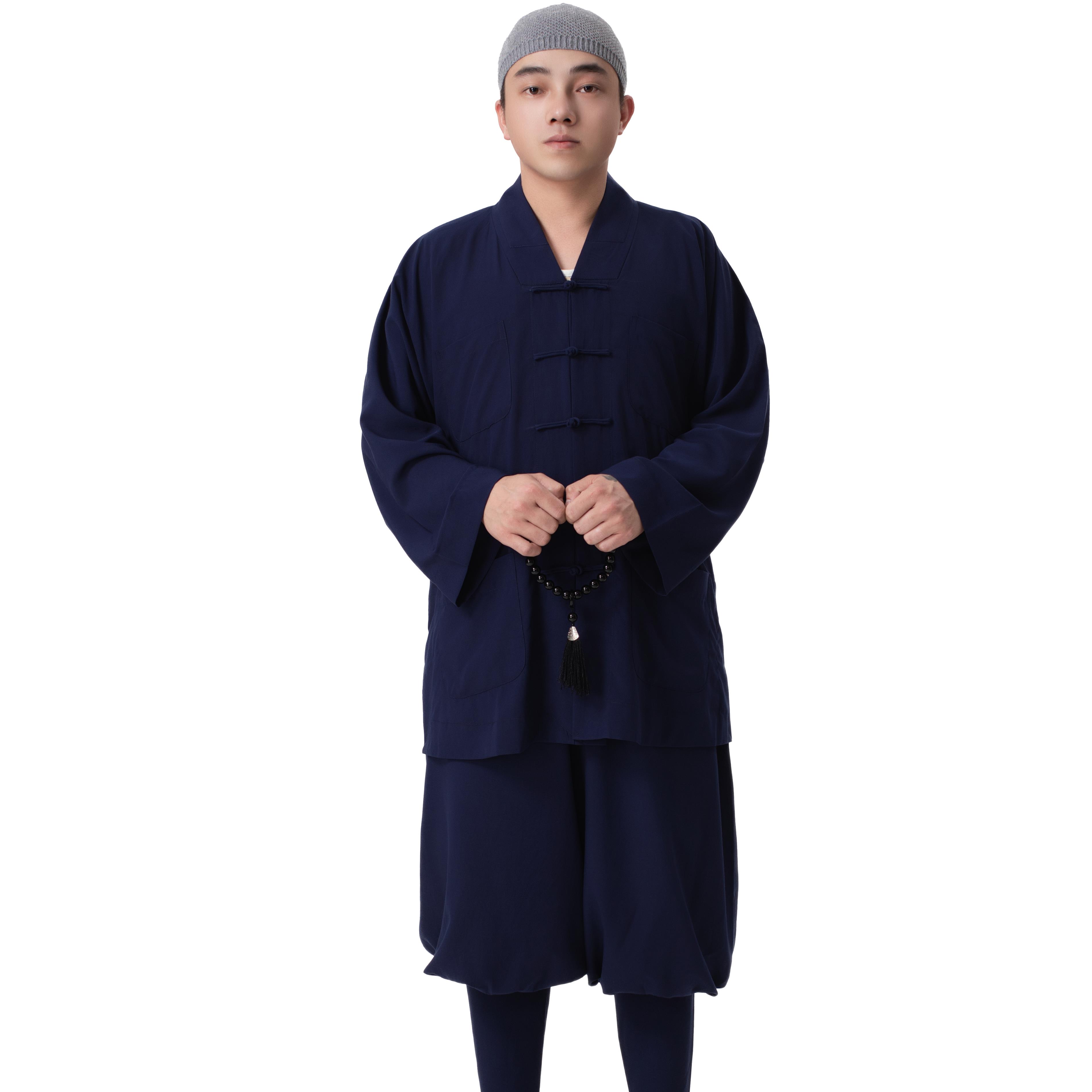 新款意尘僧服冰爽尚品棉短褂套装抗皱夏季男女薄款僧装小褂和尚服