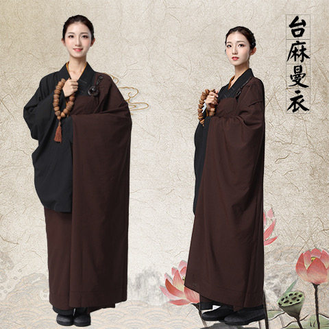 23新款缦衣居士搭衣受戒袈裟男女五戒菩萨戒海青比丘尼僧衣僧服
