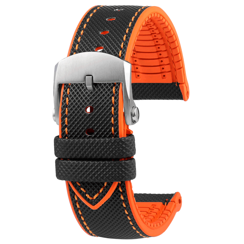 凯帝尼适配百年灵表带防水氟橡胶