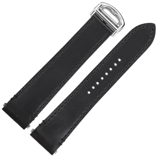 凯帝尼适用卡地亚山度士santos男女快拆真皮手表带 大中号桑托斯