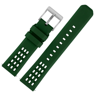 适用雷达表库克船长 雪铁纳DS 欧米茄海马表带 硅胶 氟橡胶手表带