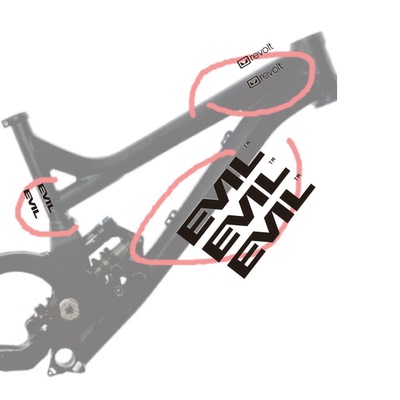 EVILrevolt山地软尾车架贴