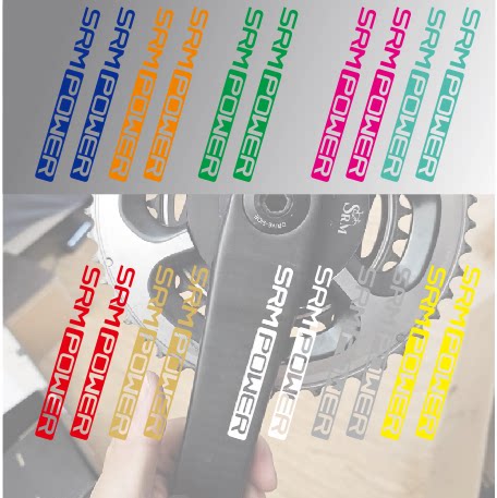 SRMPOWER牙盘曲柄贴纸一对