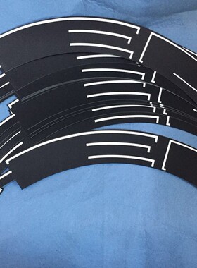 HED黑色白边70-88刀轮组贴（亚光印制版）8条