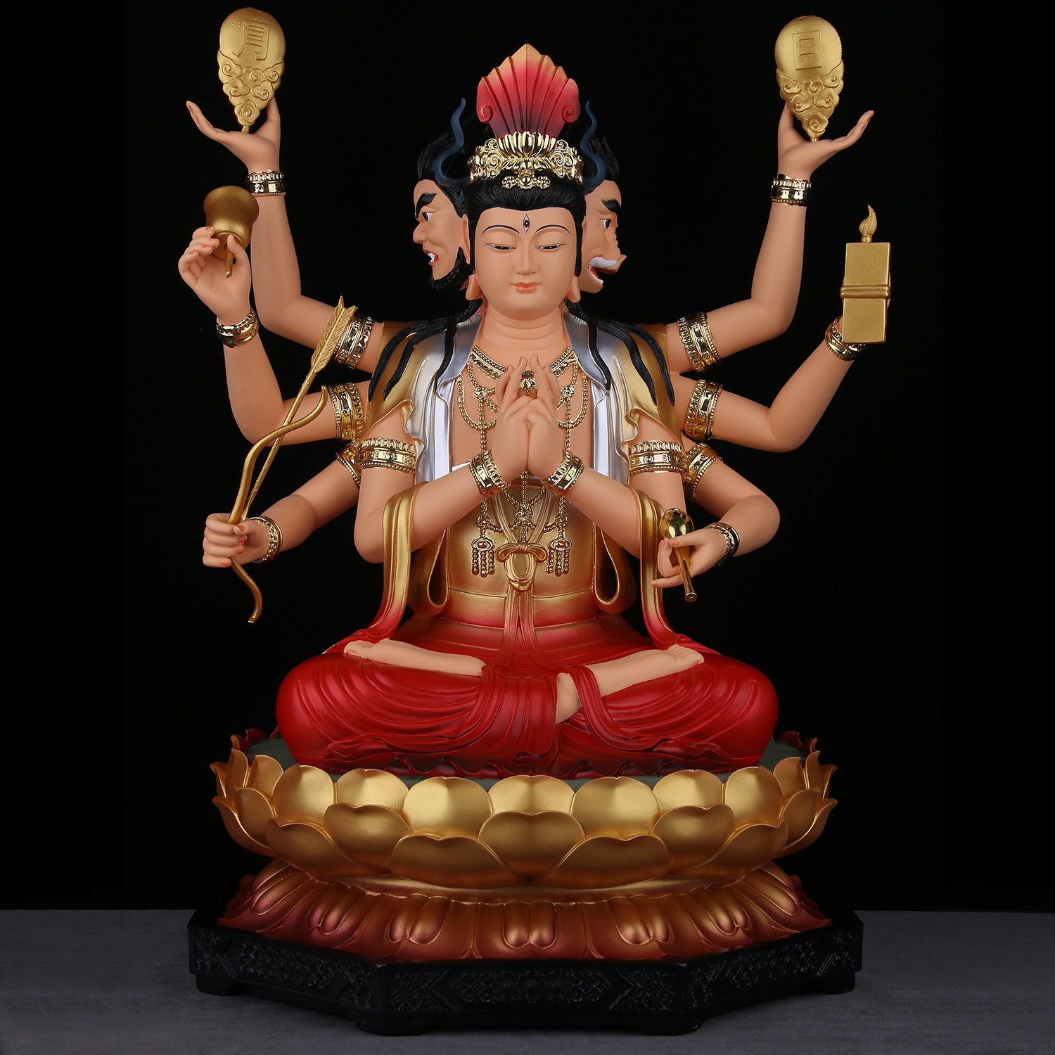 斗姆元君神像供奉家用摆件斗姥圆明道姥道家神祇斗母元君树脂佛像