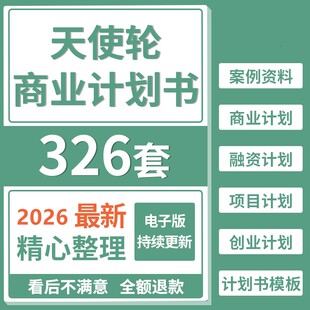 天使轮A轮商业计划书创业公司项目融资成功案例方案模板电子版