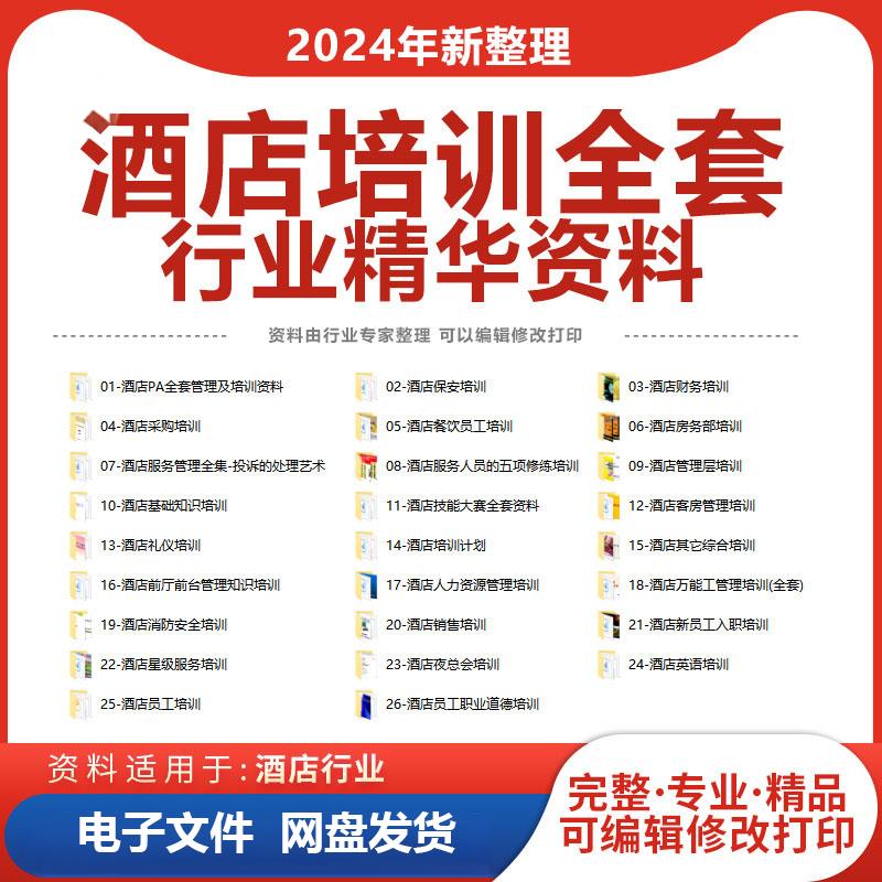 酒店人力资源培训ppt课件消防财务管理采购客房房务前台服务礼仪