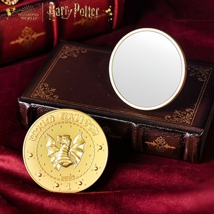 ME正版哈利波特周边金加隆单面镜随身镜立体复古金属镜子联名礼物