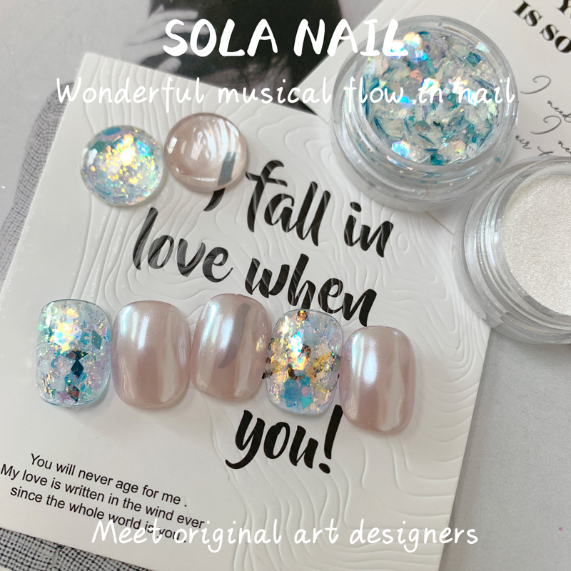 SOLANAIL美甲大亮片海莉同款闪粉