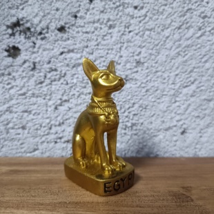 出口正版埃及法老周边猫神金色猫咪模型树脂材料公仔玩具玩偶