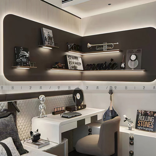 音乐样板间摆件空合金属轻奢