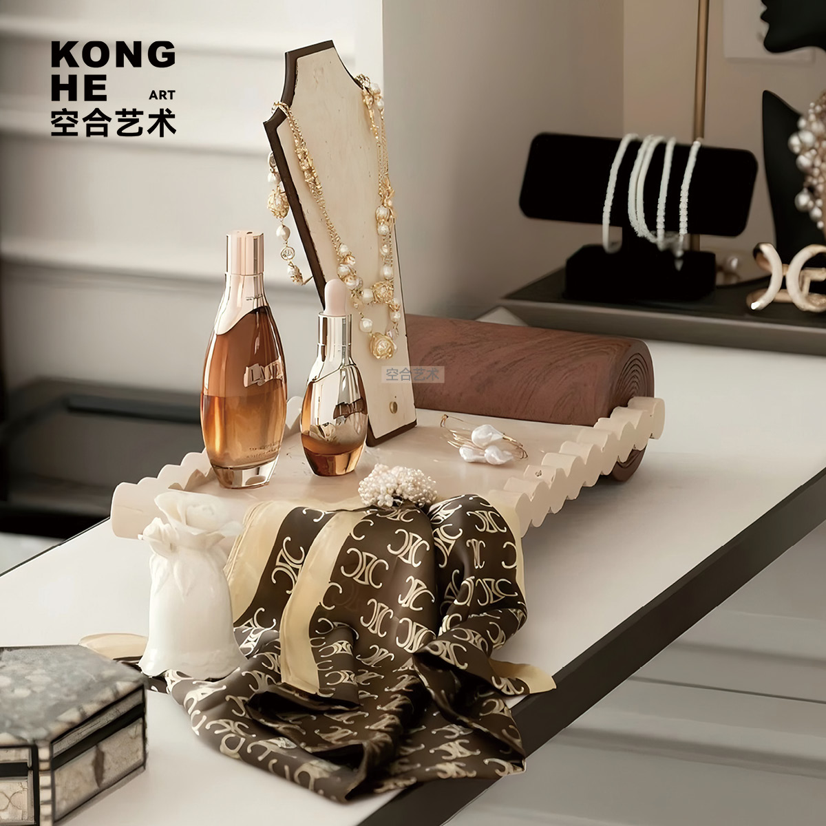 空合轻奢高级托盘项链戒指