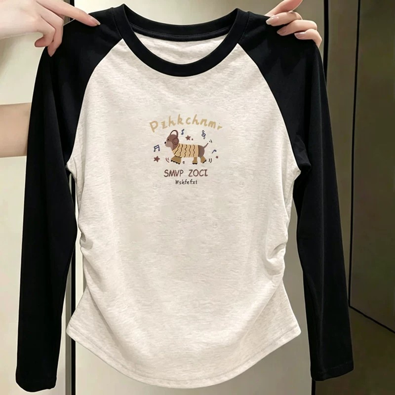 插肩设计女童新款长袖