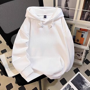 重磅纯棉纯色新款美式潮牌加厚连帽男女儿童装卫衣春秋冬加绒宽松