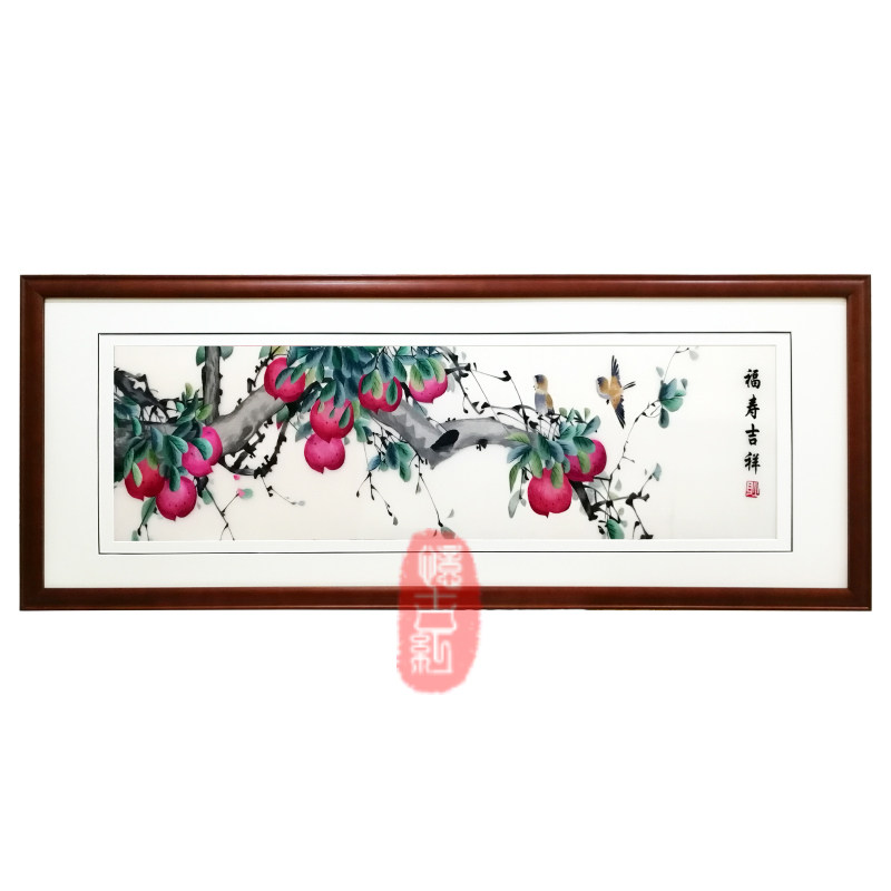 精细1到4丝纯手工苏州刺绣苏绣成品挂画客厅餐厅新中式画福寿