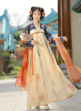 汉唐华韵原创汉服女【云裳】齐胸破裙唐制一片式刺绣夏季复原款