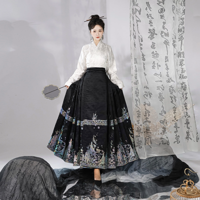 马面裙套装高贵典雅螺钿工艺