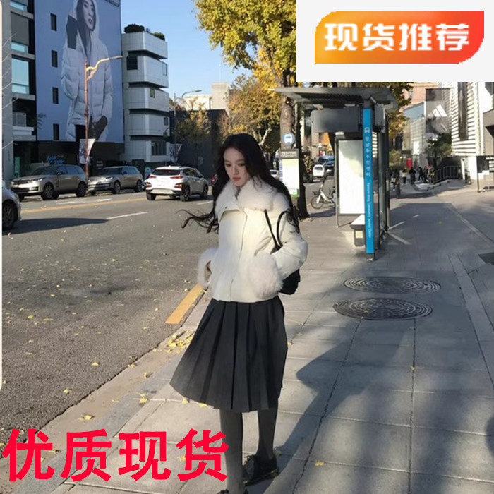 neurcz 初雪刊本 90白鸭绒显瘦羽绒服女冬季短款修身保暖白色外套