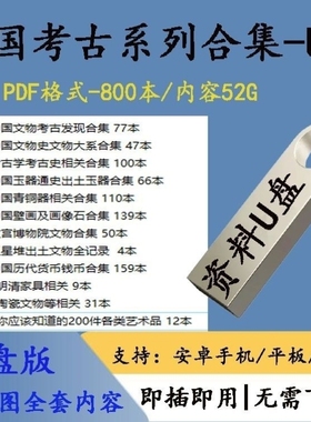 64G优盘送中国考古800本PDF考古学考古史U盘电脑手机两用优盘