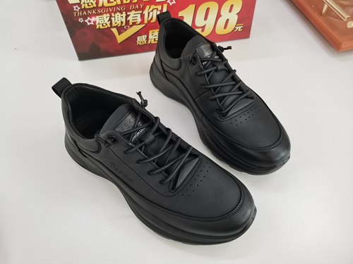 德赛帝伦男鞋感恩秋季新款运动休闲鞋厚底增高老爹鞋跑步鞋全皮