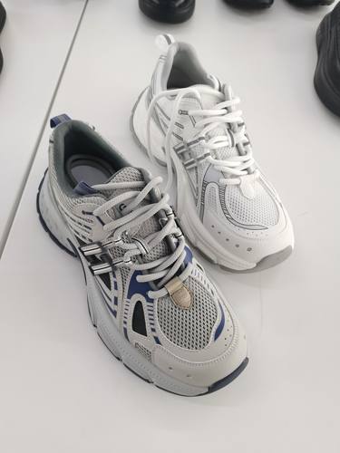 德赛帝伦2025新款复古老爹鞋男运动厚底休闲鞋百搭皮＋单网正品