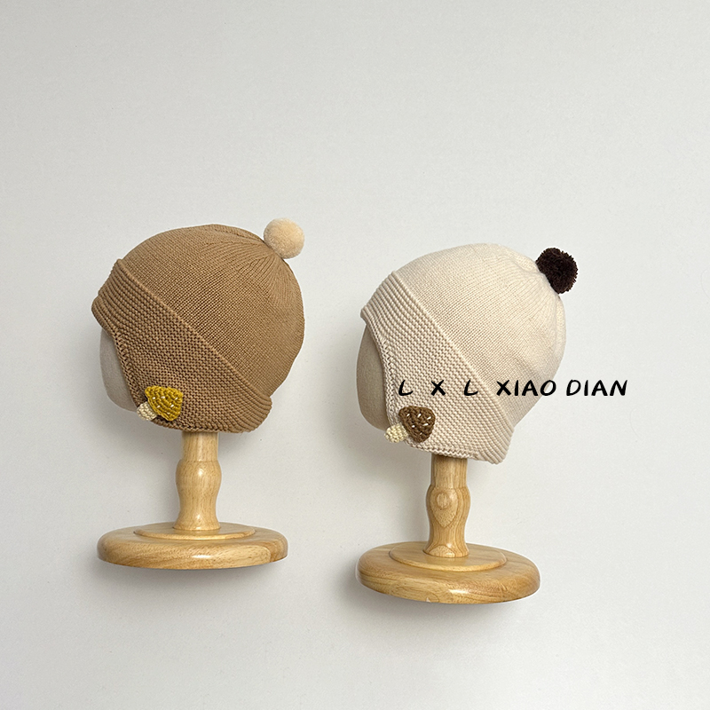 宝宝帽子秋冬可爱小蘑菇加棉内衬