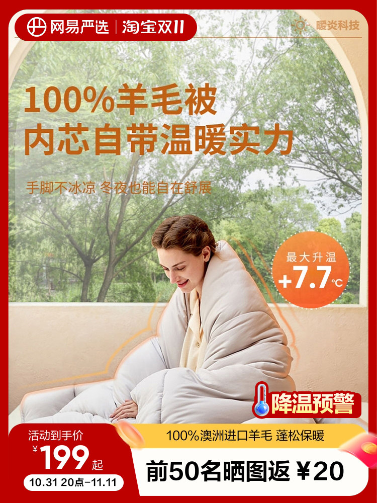 NETEASE는 호주 양모 퀼트 100 순수 울 겨울 퀼트 두껍고 따뜻한 클래스 A 항균 봄 가을 겨울 퀼트 코어 퀼트를 엄선합니다