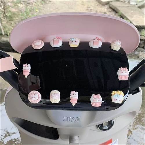 卡通可爱猫咪电动车装饰摆件中控台小配件电瓶车后视镜配件公仔女