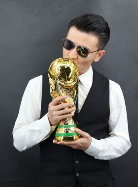 2026世界杯1：1大力神杯奖杯模型酒吧彩票站足c罗球迷主题装饰