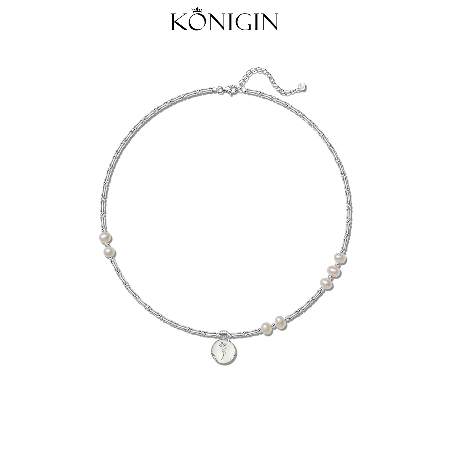 925纯银玫瑰花吊坠项链女