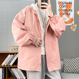 2023秋季新款男女生宽松大码假两件情侣夹克外套港风休闲JK02-P42，男装夹克，星座1402-1
