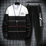 2023春季男士运动休闲时尚套装圆领卫衣学生百搭一整套TZW14-P22，男装休闲套装，星座1402-1