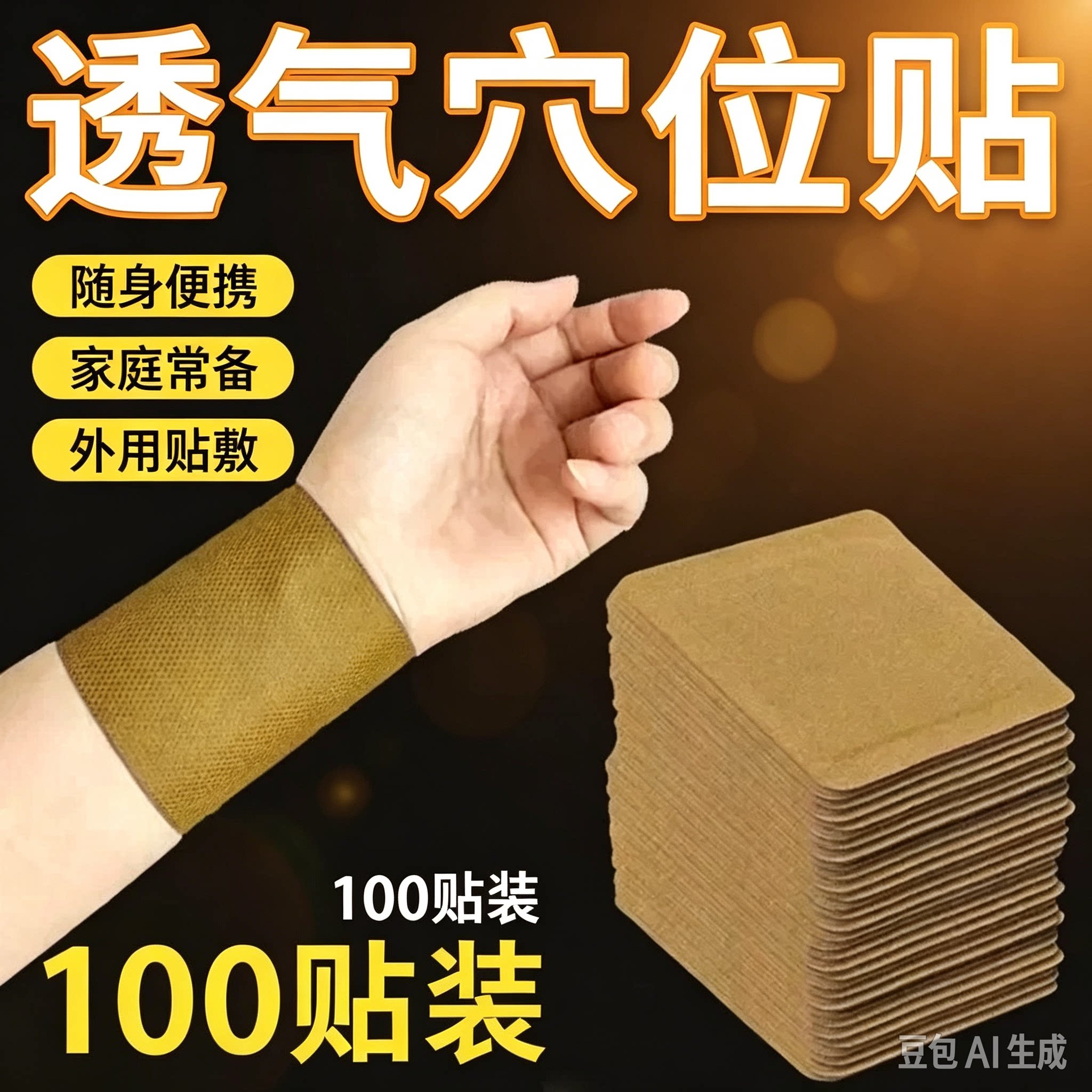 手足全身麻贴全身通用痛透气贴膏