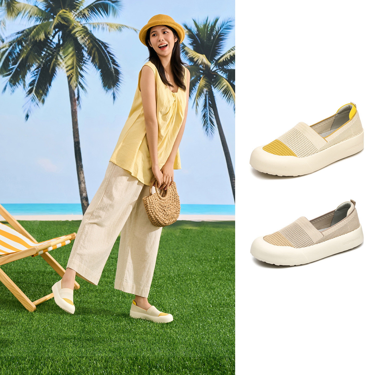 2026春季新款女鞋轻便一脚蹬防滑妈妈鞋舒适软底软面透气网面单鞋,女鞋,渔夫鞋,淘宝优惠券,粉丝福利购,淘宝优惠卷