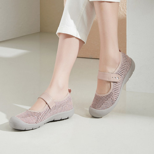 网面透气女鞋妈妈鞋轻便舒适