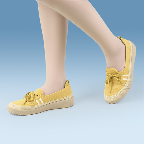 春季新款女鞋一脚蹬渔夫鞋女日系妈妈鞋子女轻便软底舒适中老年鞋